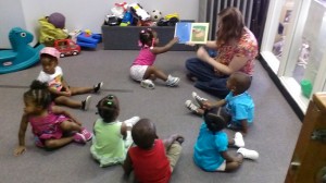 Story time at Porter-Leath Early Head Start
