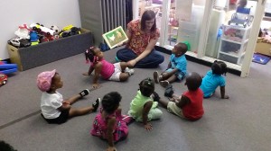The children at Early Head Start love being read to
