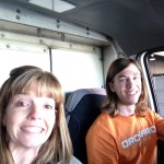 Logan and I in the moving truck ~ fun!