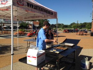 Rob manning the griddle
