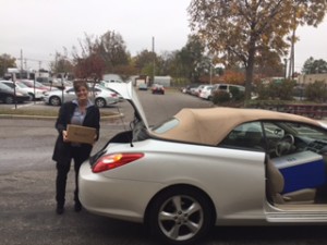 At MIFA office loading the car with nutritious meals for delivery to seniors in our community!